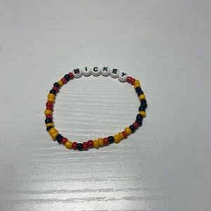 Handmade glass bead Mickey Mouse bracelet.